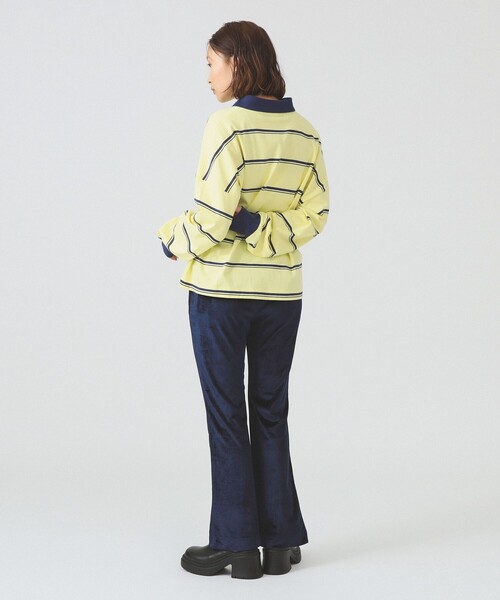 Champion(チャンピオン)の「【別注】Champion / ボーダー ポロシャツ(ポロシャツ・レディース・ライトイエロー/バーガンディー・MEDIUM)」の12枚目の写真