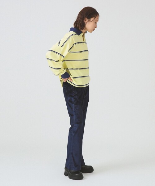 Champion(チャンピオン)の「【別注】Champion / ボーダー ポロシャツ(ポロシャツ・レディース・ライトイエロー/バーガンディー・MEDIUM)」の13枚目の写真