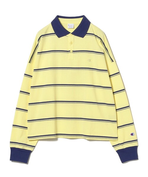 Champion(チャンピオン)の「【別注】Champion / ボーダー ポロシャツ(ポロシャツ・レディース・ライトイエロー/バーガンディー・MEDIUM)」の15枚目の写真