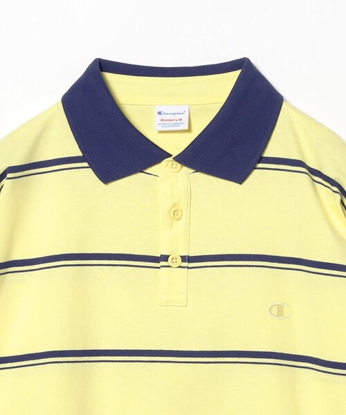 Champion(チャンピオン)の「【別注】Champion / ボーダー ポロシャツ(ポロシャツ・レディース・ライトイエロー/バーガンディー・MEDIUM)」の16枚目の写真