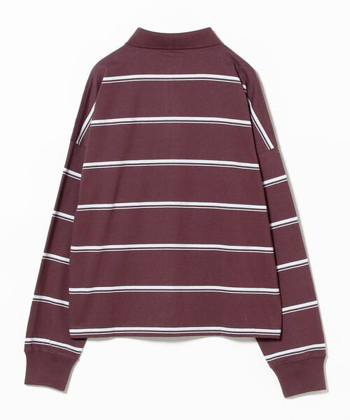 Champion(チャンピオン)の「【別注】Champion / ボーダー ポロシャツ(ポロシャツ・レディース・ライトイエロー/バーガンディー・MEDIUM)」の9枚目の写真