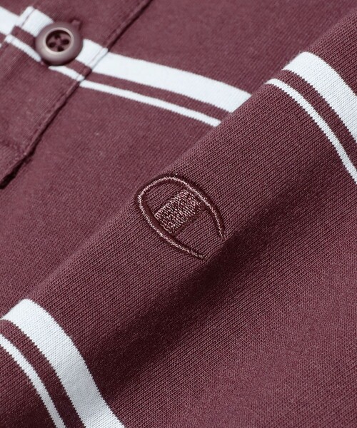 Champion(チャンピオン)の「【別注】Champion / ボーダー ポロシャツ(ポロシャツ・レディース・ライトイエロー/バーガンディー・MEDIUM)」の10枚目の写真