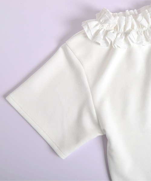 AMELY(エミリー)の「フリルオフショルダープルオーバー(Tシャツ/カットソー・レディース・グレー/ブラック/ホワイト・フリー)」の12枚目の写真