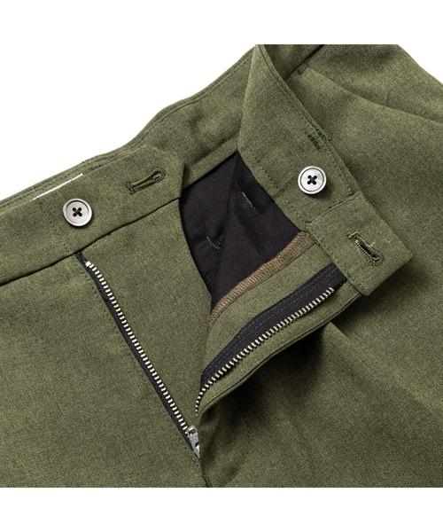 CALEE（キャリー）の「VINTAGE TYPE TROPICAL CLOTH SLACKS（スラックス・メンズ・オリーブ/ブラック・LARGE/MEDIUM/X-LARGE）」の6枚目の写真