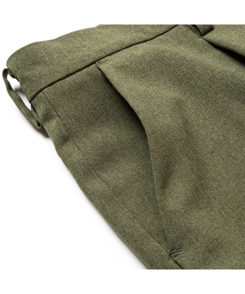 CALEE（キャリー）の「VINTAGE TYPE TROPICAL CLOTH SLACKS（スラックス・メンズ・オリーブ/ブラック・LARGE/MEDIUM/X-LARGE）」の7枚目の写真