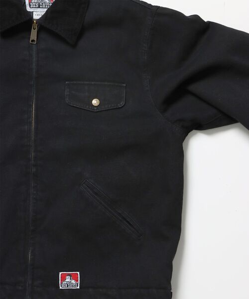 BEN DAVIS（ベンデイビス）の「【BEN DAVIS（ベンデイビス）】ZIP FRONT TRUCKER JACKET / ジャケット ジップ 短丈 中綿 加工（その他アウター・メンズ・ブラック/その他1/ブラウン・MEDIUM/LARGE/X-LARGE）」の10枚目の写真