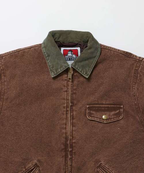 BEN DAVIS（ベンデイビス）の「【BEN DAVIS（ベンデイビス）】ZIP FRONT TRUCKER JACKET / ジャケット ジップ 短丈 中綿 加工（その他アウター・メンズ・ブラック/その他1/ブラウン・MEDIUM/LARGE/X-LARGE）」の15枚目の写真