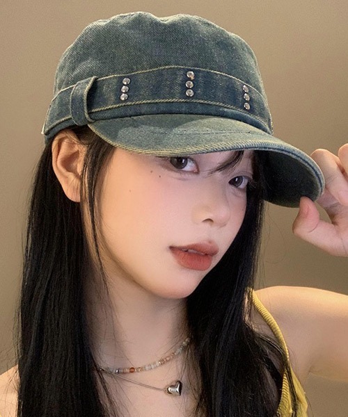 Ressaca（レサーカ）の「スタッズ付きデニムワークキャップ（キャップ・レディース・ブルー/ブラック・FREE）」の16枚目の写真