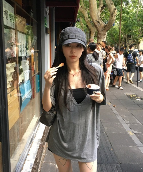 Ressaca（レサーカ）の「スタッズ付きデニムワークキャップ（キャップ・レディース・ブルー/ブラック・FREE）」の12枚目の写真