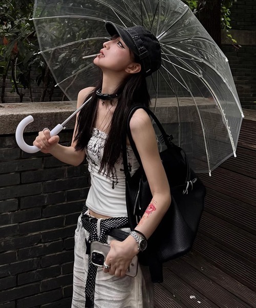 Ressaca（レサーカ）の「スタッズ付きデニムワークキャップ（キャップ・レディース・ブルー/ブラック・FREE）」の3枚目の写真