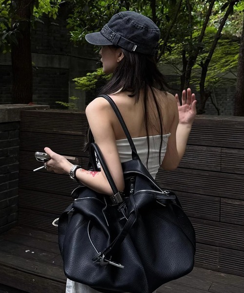 Ressaca（レサーカ）の「スタッズ付きデニムワークキャップ（キャップ・レディース・ブルー/ブラック・FREE）」の4枚目の写真