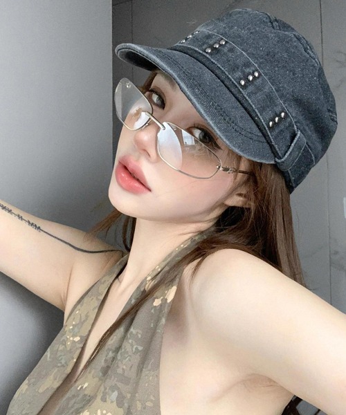 Ressaca（レサーカ）の「スタッズ付きデニムワークキャップ（キャップ・レディース・ブルー/ブラック・FREE）」の21枚目の写真