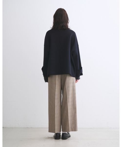 Traditional Weatherwear（トラディショナルウェザーウェア）の「MALTON SHORT B/T RV（ステンカラーコート・レディース・ネイビー/ライトグレー/アイボリー・32/30）」の6枚目の写真