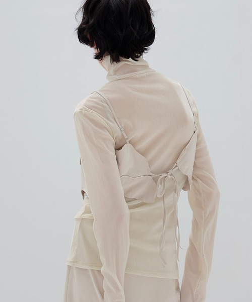 DRESSLAVE(ドレスレイブ)の「nylon tulle flocky turtleneck pull(ナイロンチュールフロッキータートルネックプルオーバー)(Tシャツ/カットソー・レディース・グレー/ホワイト・38)」の14枚目の写真