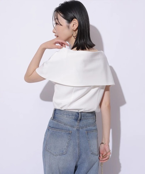 Mystrada(マイストラーダ)の「スリットケープブラウス(シャツ/ブラウス・レディース・ホワイト/ブラック/レッド系その他3/ブラック系その他・38/36)」の21枚目の写真