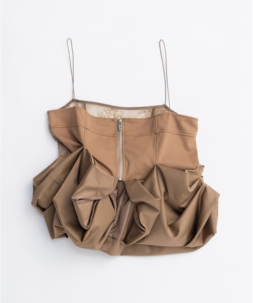 PRANK PROJECT(プランクプロジェクト)の「ボリュームヘムキャミソール / Volume Hem Camisole(キャミソール・レディース・ブラック/ベージュ・FREE)」の12枚目の写真