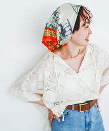 le.coeur blanc | パッチワーク風レーススキッパーブラウス(シャツ/ブラウス)