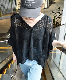 le.coeur blanc | パッチワーク風レーススキッパーブラウス(シャツ/ブラウス)