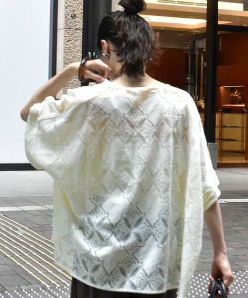 le.coeur blanc（ルクールブラン）の「パッチワーク風レーススキッパーブラウス（シャツ/ブラウス・レディース・オフホワイト/ブラック・38）」の11枚目の写真