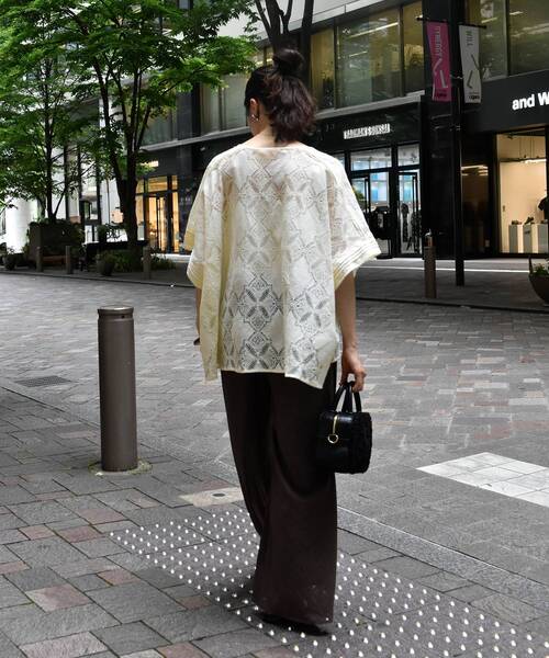 le.coeur blanc（ルクールブラン）の「パッチワーク風レーススキッパーブラウス（シャツ/ブラウス・レディース・オフホワイト/ブラック・38）」の16枚目の写真