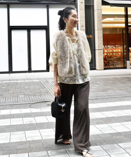 le.coeur blanc（ルクールブラン）の「パッチワーク風レーススキッパーブラウス（シャツ/ブラウス・レディース・オフホワイト/ブラック・38）」の20枚目の写真