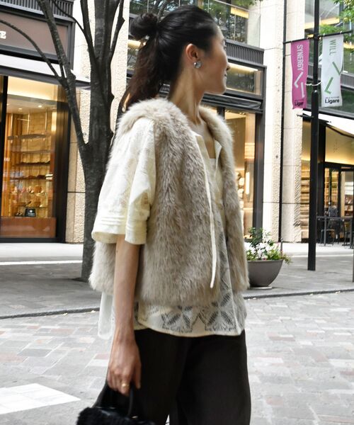 le.coeur blanc（ルクールブラン）の「パッチワーク風レーススキッパーブラウス（シャツ/ブラウス・レディース・オフホワイト/ブラック・38）」の22枚目の写真