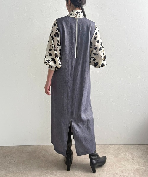 LHELBIE（レルビエ）の「Iラインジャンスカ（ジャンパースカート・レディース・テラコッタ/ネイビー/ブラック・M）」の5枚目の写真