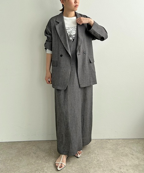 LHELBIE（レルビエ）の「Iラインジャンスカ（ジャンパースカート・レディース・テラコッタ/ネイビー/ブラック・M）」の20枚目の写真