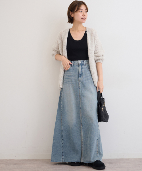 JOURNAL STANDARD relume（ジャーナルスタンダード　レリューム）の「《追加3》9oz C/R ジョイントデニムスカート（デニムスカート・レディース・ブルー・36/38）」の2枚目の写真