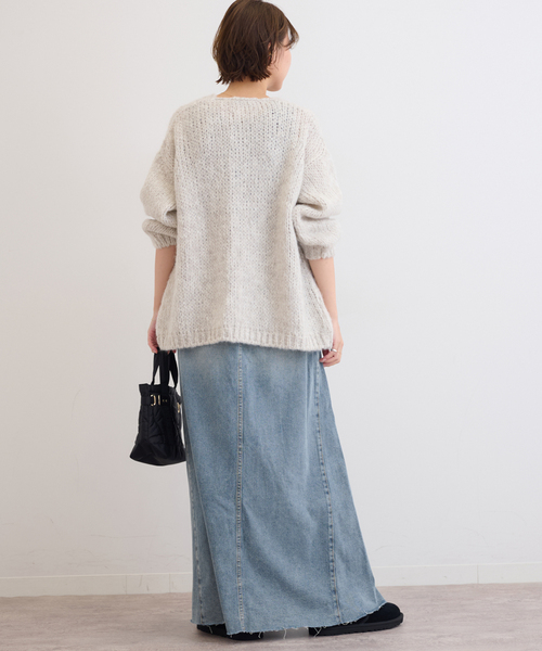 JOURNAL STANDARD relume（ジャーナルスタンダード　レリューム）の「《追加3》9oz C/R ジョイントデニムスカート（デニムスカート・レディース・ブルー・36/38）」の4枚目の写真