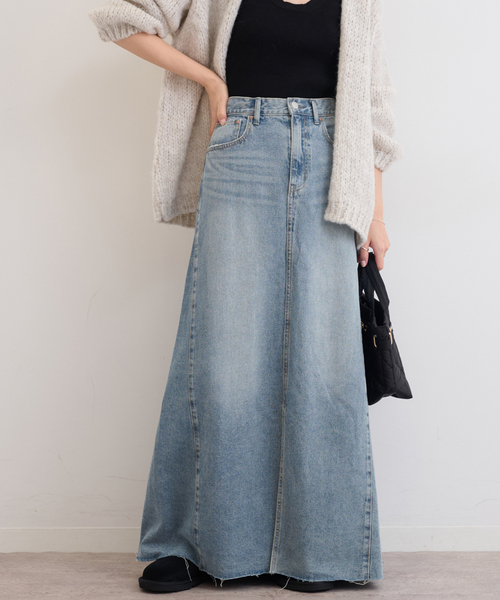 JOURNAL STANDARD relume（ジャーナルスタンダード　レリューム）の「《追加3》9oz C/R ジョイントデニムスカート（デニムスカート・レディース・ブルー・36/38）」の6枚目の写真