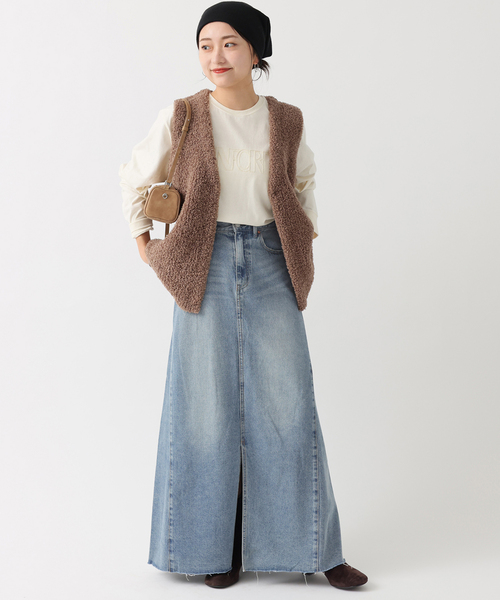 JOURNAL STANDARD relume（ジャーナルスタンダード　レリューム）の「《追加3》9oz C/R ジョイントデニムスカート（デニムスカート・レディース・ブルー・36/38）」の9枚目の写真