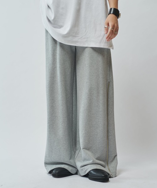 SURJENT】 サイドジップ スタッズスウェットパンツ（スウェットパンツ