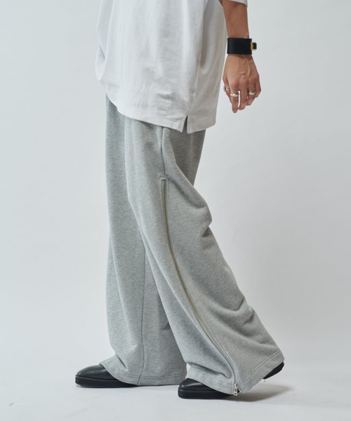 SURJENT】 サイドジップ スタッズスウェットパンツ（スウェットパンツ