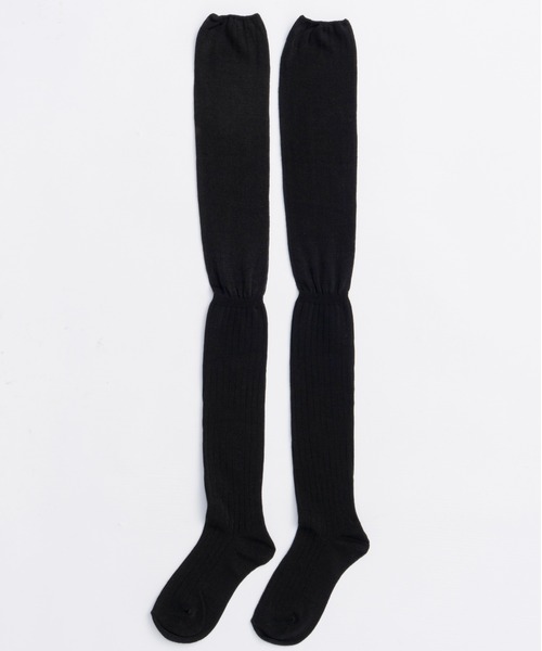 MAISON SPECIAL(メゾンスペシャル)の「Knee-high Socks/ニーハイソックス(ソックス/靴下・レディース・グレー/アイボリー/ブラック・FREE)」の6枚目の写真
