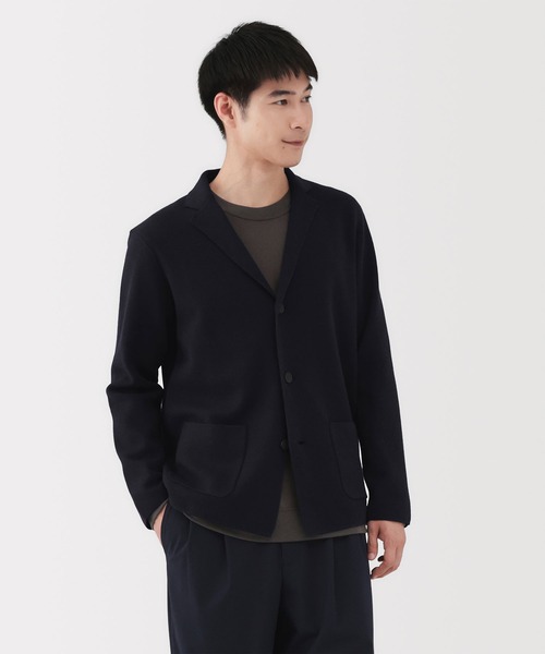 セール】紳士 洗えるミラノリブ編みジャケット（その他アウター