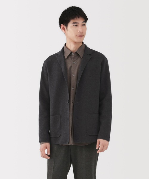 セール】紳士 洗えるミラノリブ編みジャケット（その他アウター