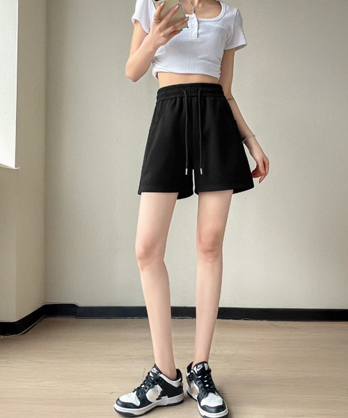 Miniministore(ミニミニストア)の「スウェットショートパンツ レディース夏服(スウェットパンツ・レディース・ライトグレー/ブラック/グレー・L/M)」の20枚目の写真