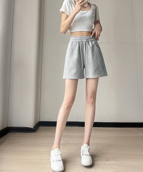 Miniministore(ミニミニストア)の「スウェットショートパンツ レディース夏服(スウェットパンツ・レディース・ライトグレー/ブラック/グレー・L/M)」の17枚目の写真