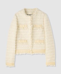 美品⭐️アルアバイル ノーカラー レザー ブルゾン ジャケット ベージュ 近年 美品⭐️アルアバイル ノーカラー レザー ブルゾン ジャケット