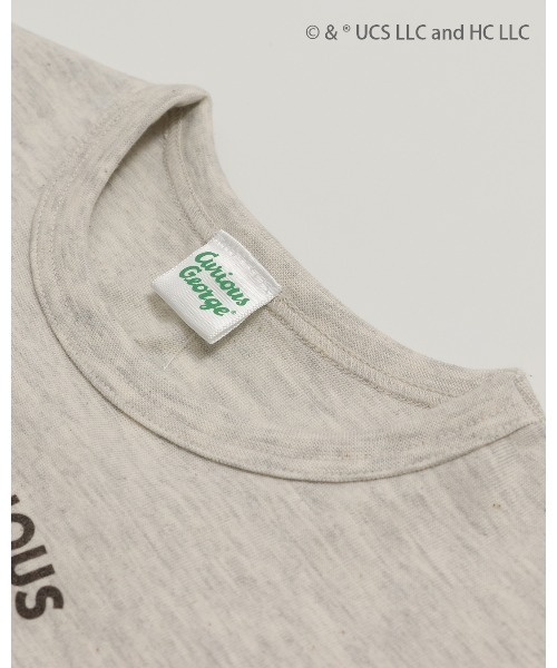 chil2（チルツー）の「〈おさるのジョージ〉長袖Tシャツ（Tシャツ/カットソー・キッズ・ミント/オートミール/ネイビー/チャコールグレー・80ｃｍ/90cm/110cm/100cm/120cm/130cm）」の7枚目の写真