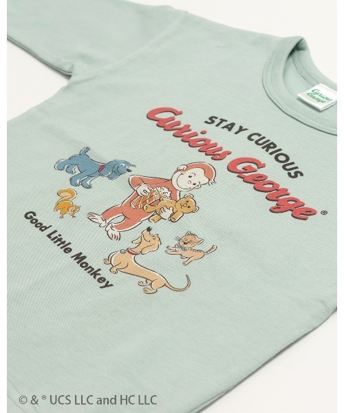 chil2（チルツー）の「〈おさるのジョージ〉長袖Tシャツ（Tシャツ/カットソー・キッズ・ミント/オートミール/ネイビー/チャコールグレー・80ｃｍ/90cm/110cm/100cm/120cm/130cm）」の11枚目の写真