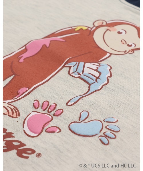 chil2（チルツー）の「〈おさるのジョージ〉長袖Tシャツ（Tシャツ/カットソー・キッズ・ミント/オートミール/ネイビー/チャコールグレー・80ｃｍ/90cm/110cm/100cm/120cm/130cm）」の13枚目の写真