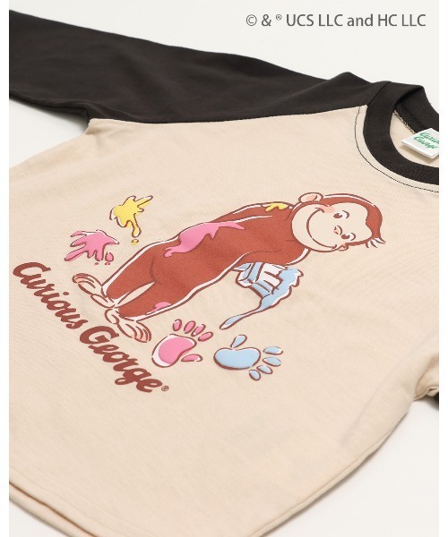 chil2（チルツー）の「〈おさるのジョージ〉長袖Tシャツ（Tシャツ/カットソー・キッズ・ミント/オートミール/ネイビー/チャコールグレー・80ｃｍ/90cm/110cm/100cm/120cm/130cm）」の16枚目の写真