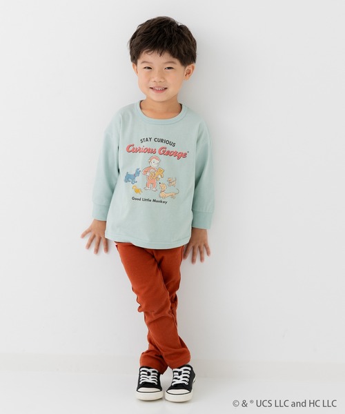 chil2（チルツー）の「〈おさるのジョージ〉長袖Tシャツ（Tシャツ/カットソー・キッズ・ミント/オートミール/ネイビー/チャコールグレー・80ｃｍ/90cm/110cm/100cm/120cm/130cm）」の20枚目の写真