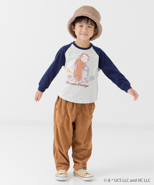 chil2（チルツー）の「〈おさるのジョージ〉長袖Tシャツ（Tシャツ/カットソー・キッズ・ミント/オートミール/ネイビー/チャコールグレー・80ｃｍ/90cm/110cm/100cm/120cm/130cm）」の22枚目の写真