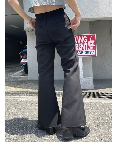 Chikashitsu +（チカシツプラス）の「【CS】full length flare slacks / 【シーエス】フルレングスフレアスラックス（スラックス・メンズ・ブラック・S/M）」の10枚目の写真