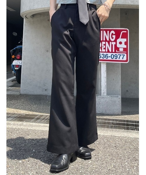 Chikashitsu +（チカシツプラス）の「【CS】full length flare slacks / 【シーエス】フルレングスフレアスラックス（スラックス・メンズ・ブラック・S/M）」の11枚目の写真