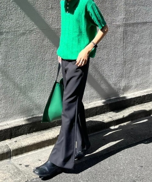 Chikashitsu +（チカシツプラス）の「【CS】full length flare slacks / 【シーエス】フルレングスフレアスラックス（スラックス・メンズ・ブラック・S/M）」の15枚目の写真