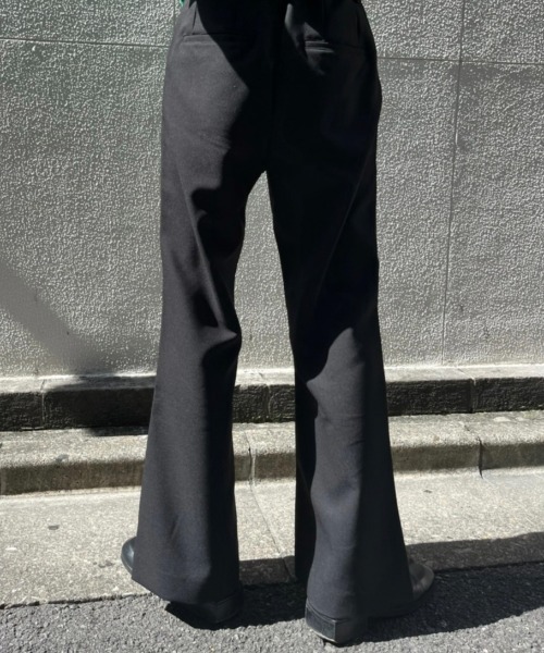 Chikashitsu +（チカシツプラス）の「【CS】full length flare slacks / 【シーエス】フルレングスフレアスラックス（スラックス・メンズ・ブラック・S/M）」の16枚目の写真